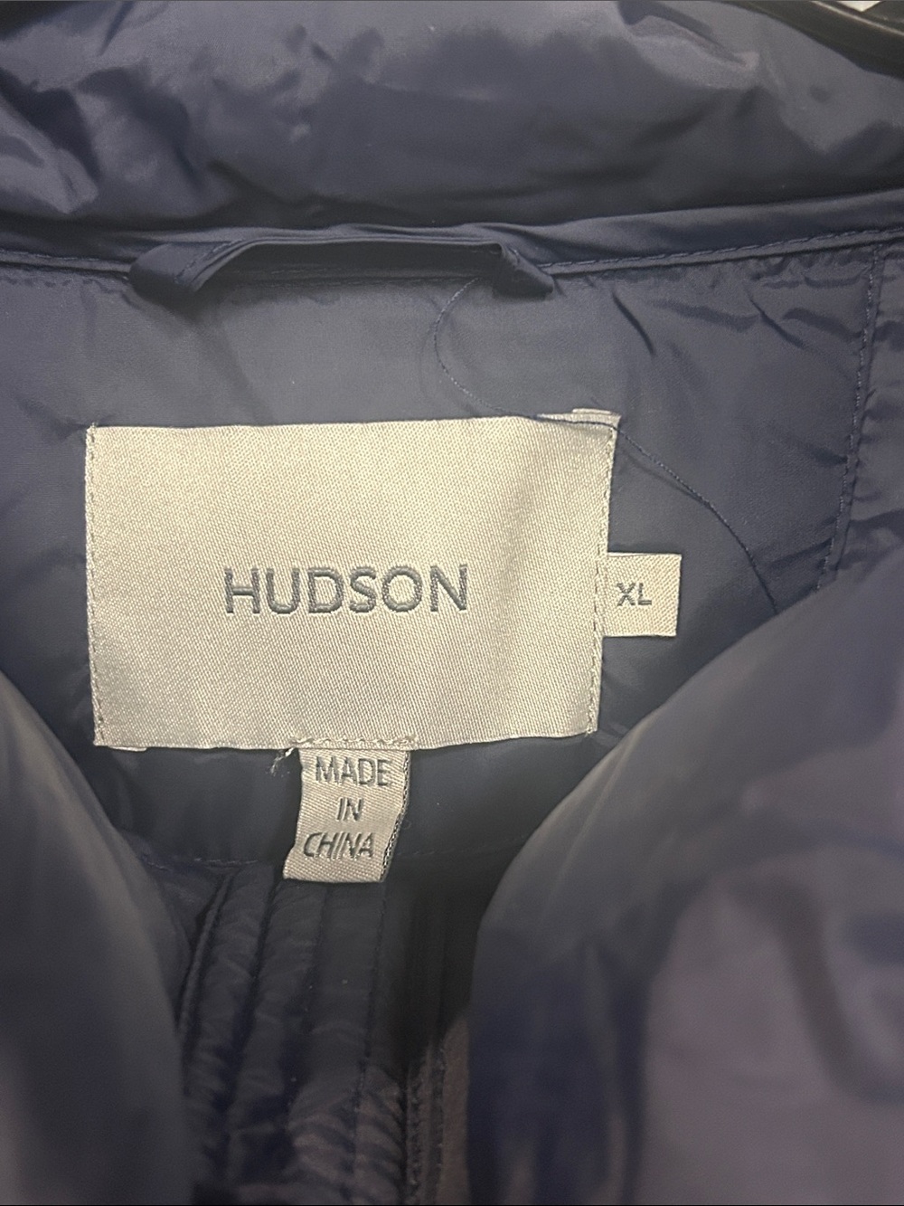 Hudson Jeans Navy High-Collar Quilted Puffer Jacket - Picture 5 of 7